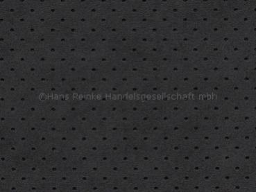 Alcantara schwarz Lochperforation 142 cm Produkt Code 8230 Farbmuster